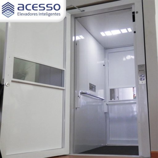 Solução elevatória de acessibilidade uso vertical